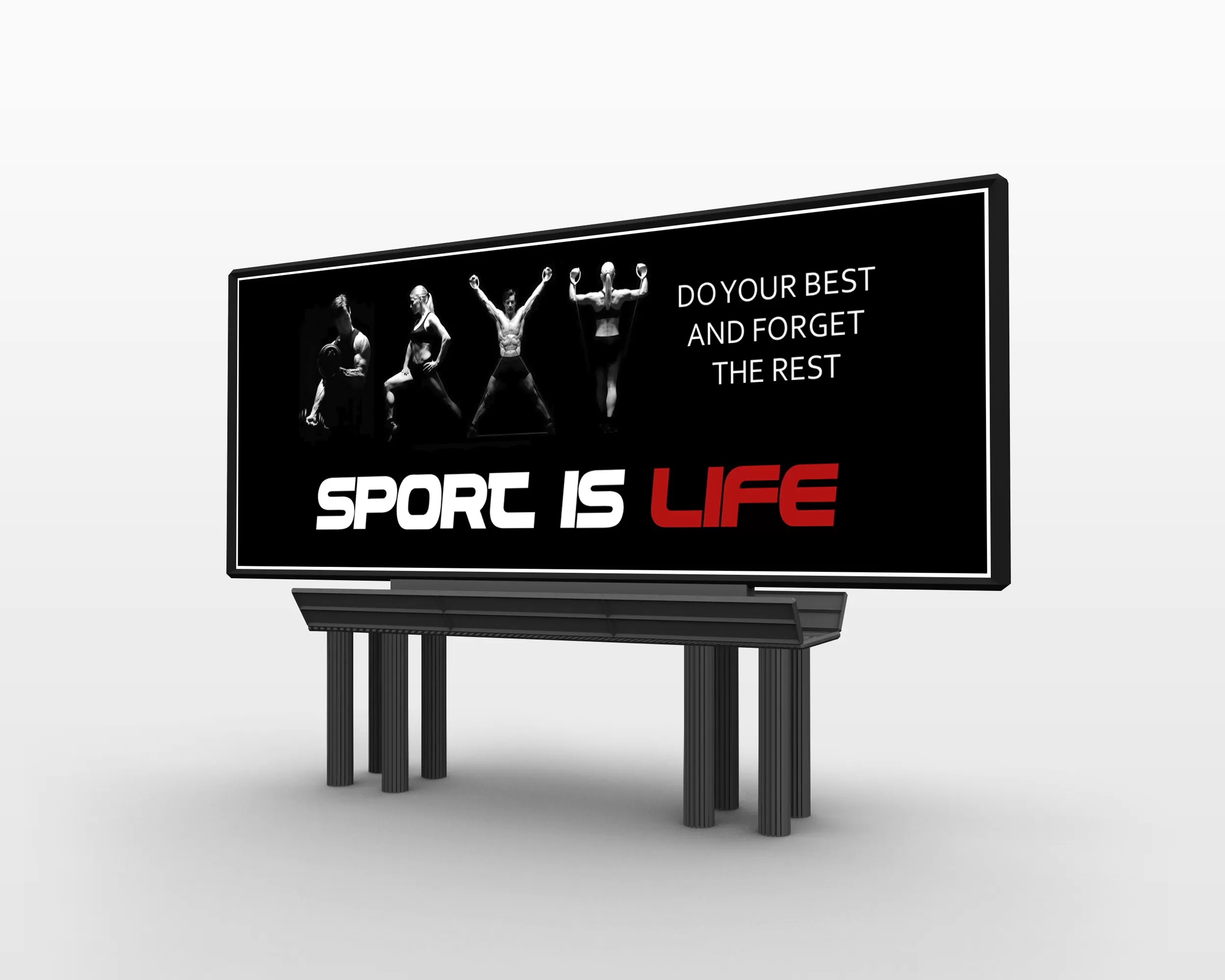 Дизайн рекламного банера Sport Life